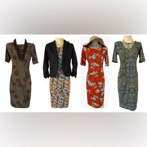 Bundle of 4 LuLaRoe Julia dresses - size small